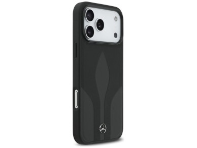 Mercedes Leather The Move MagSafe Case for iPhone 17 Pro Max - Black