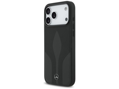 Mercedes Leather The Move MagSafe Case for iPhone 17 Pro Max - Black