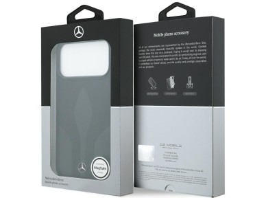 Mercedes Leather The Move MagSafe Case for iPhone 17 Pro Max - Black