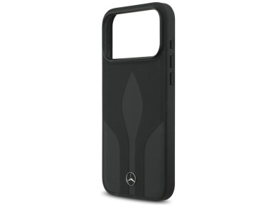 Mercedes Leather The Move MagSafe Case for iPhone 17 Pro Max - Black