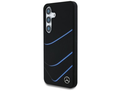 Capa MagSafe Mercedes Silicone Contrasted Curves para Samsung Galaxy S25 - Preta
