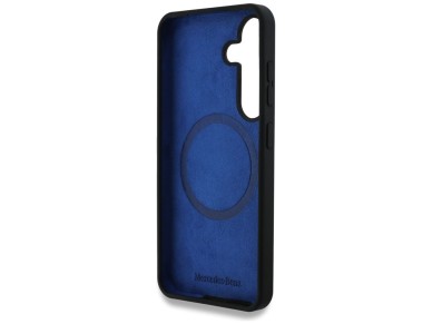 Capa MagSafe Mercedes Silicone Contrasted Curves para Samsung Galaxy S25 - Preta