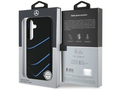 Capa MagSafe Mercedes Silicone Contrasted Curves para Samsung Galaxy S25 - Preta