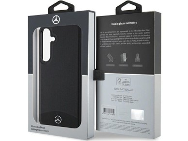 Mercedes Leather Textured & Plain MagSafe case for Samsung Galaxy S24+ - black Mercedes Leather Textured & Plain MagSafe case for Samsung Galaxy S24+ - black