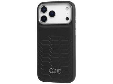 Audi GT Synthetic Leather MagSafe case for iPhone 17 Pro - black Audi GT Synthetic Leather MagSafe case for iPhone 17 Pro - black