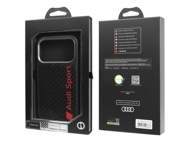 Audi R8 Carbon Fiber MagSafe Case for iPhone 17 Pro - Black