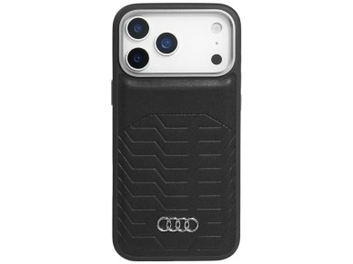 Audi GT Synthetic Leather MagSafe case for iPhone 17 Pro - black Audi GT Synthetic Leather MagSafe case for iPhone 17 Pro - black