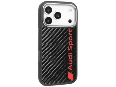 Audi R8 Carbon Fiber MagSafe Case for iPhone 17 Pro - Black
