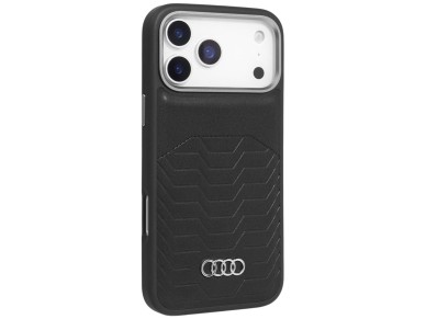 Audi GT Synthetic Leather MagSafe Case for iPhone 17 Pro Max - Black Audi GT Synthetic Leather MagSafe Case for iPhone 17 Pro Max - Black