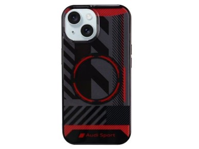 Capa Audi IML Sport MagSafe para iPhone 15 / 14 Plus 6.7" preta/preta rígida AU-IMLMIP15M-RSQ/D2-BK Capa Audi IML Sport MagSafe para iPhone 15 / 14 Plus 6.7" preta/preta rígida AU-IMLMIP15M-RSQ/D2-BK