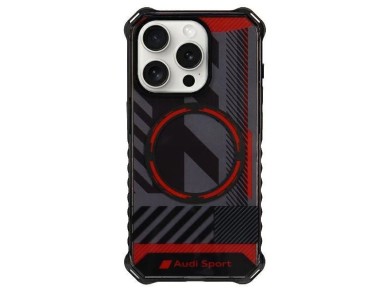 Capa Audi IML Sport MagSafe para iPhone 15 Pro Max 6.7" preta/preta r�gida AU-IMLMIP15PM-RSQ/D2-BK