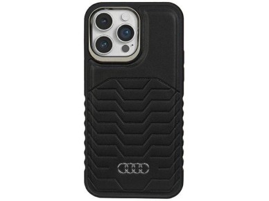 Audi Synthetic Leather case with MagSafe for iPhone 14 Pro - black Audi Synthetic Leather case with MagSafe for iPhone 14 Pro - black