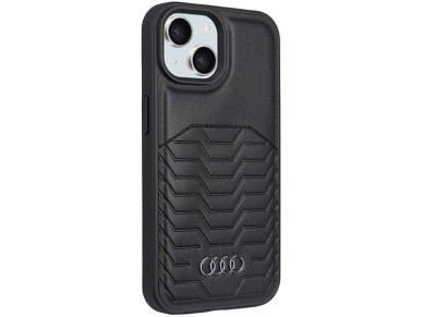 Audi Synthetic Leather Case with MagSafe for iPhone 15/14/13 - Black Audi Synthetic Leather Case with MagSafe for iPhone 15/14/13 - Black
