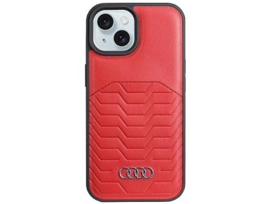 Audi Synthetic Leather case with MagSafe for iPhone 15 / 14 / 13 - red Audi Synthetic Leather case with MagSafe for iPhone 15 / 14 / 13 - red