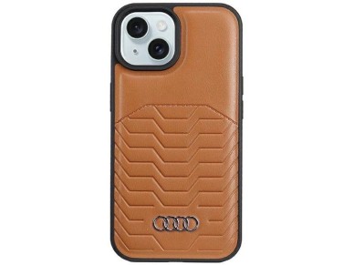 Audi Synthetic Leather Case with MagSafe for iPhone 15 Plus / 14 Plus - Brown Audi Synthetic Leather Case with MagSafe for iPhone 15 Plus / 14 Plus - Brown