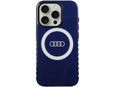 Capa MagSafe Audi IML com logotipo grande para iPhone 15 Pro - azul Capa MagSafe Audi IML com logotipo grande para iPhone 15 Pro - azul