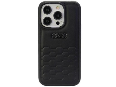 Audi GT Synthetic Leather case for iPhone 15 Pro Max - black Audi GT Synthetic Leather case for iPhone 15 Pro Max - black