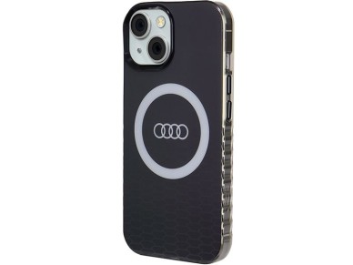 Capa MagSafe Audi IML com logotipo grande para iPhone 15/14/13 - preta Capa MagSafe Audi IML com logotipo grande para iPhone 15/14/13 - preta