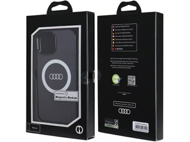 Capa MagSafe Audi IML com logotipo grande para iPhone 15/14/13 - preta Capa MagSafe Audi IML com logotipo grande para iPhone 15/14/13 - preta