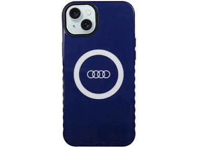 Capa MagSafe Audi IML com logotipo grande para iPhone 15 Plus / 14 Plus - azul