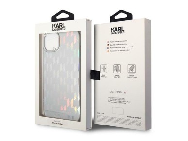 Funda Karl Lagerfeld KLHCP14SLGMMSV3 para iPhone 14/15/13 - plateada Funda Karl Lagerfeld KLHCP14SLGMMSV3 para iPhone 14/15/13 - plateada
