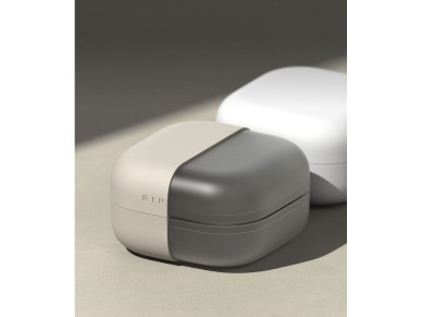 Capa de silicone Ringke para Samsung Galaxy Buds 4 / 4 Pro - Bege Capa de silicone Ringke para Samsung Galaxy Buds 4 / 4 Pro - Bege