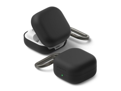 Capa de silicone Ringke para Samsung Galaxy Buds 4 / 4 Pro - Preta Capa de silicone Ringke para Samsung Galaxy Buds 4 / 4 Pro - Preta