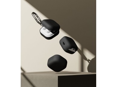 Capa de silicone Ringke para Samsung Galaxy Buds 4 / 4 Pro - Preta Capa de silicone Ringke para Samsung Galaxy Buds 4 / 4 Pro - Preta