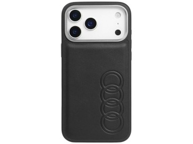 Audi TT Synthetic Leather MagSafe case for iPhone 17 Pro - black Audi TT Synthetic Leather MagSafe case for iPhone 17 Pro - black