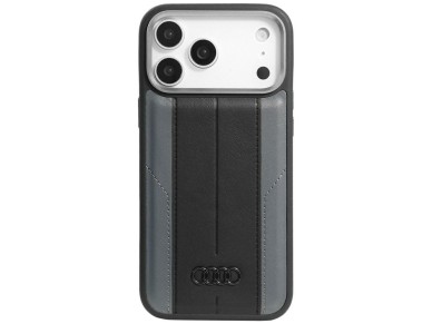Audi A6 Synthetic Leather MagSafe Case for iPhone 17 Pro Max - Black Audi A6 Synthetic Leather MagSafe Case for iPhone 17 Pro Max - Black