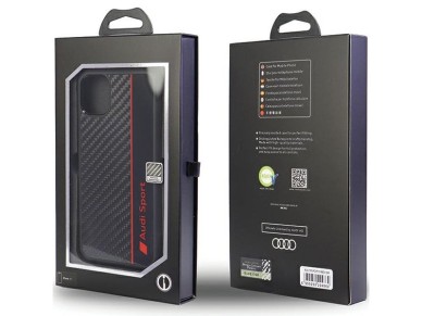 Audi Carbon Fiber Stripe iPhone 11 / Xr 6.1" black/black hardcase AUS-TPUPCIP11-R8/D1-BK Audi Carbon Fiber Stripe iPhone 11 / Xr 6.1" black/black hardcase AUS-TPUPCIP11-R8/D1-BK