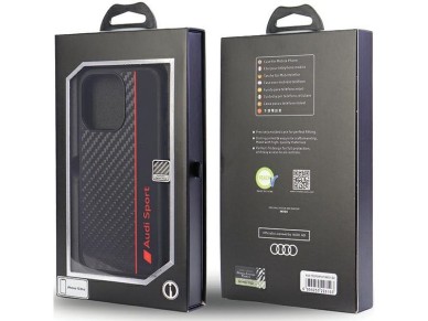 Audi Carbon Fiber Stripe iPhone 13 Pro / 13 6.1" black/black hardcase AUS-TPUPCIP13P-R8/D1-BK Audi Carbon Fiber Stripe iPhone 13 Pro / 13 6.1" black/black hardcase AUS-TPUPCIP13P-R8/D1-BK