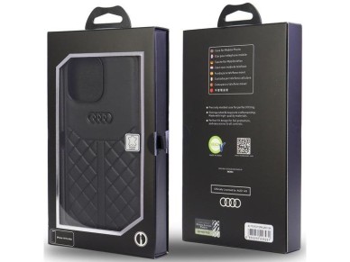 Audi Genuine Leather iPhone 13 Pro Max 6.7" black/black hardcase AU-TPUPPCIP13PM-Q8/D1-BK Audi Genuine Leather iPhone 13 Pro Max 6.7" black/black hardcase AU-TPUPPCIP13PM-Q8/D1-BK