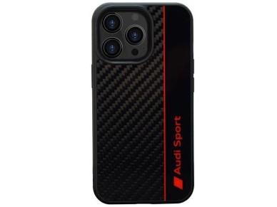 Capa rígida Audi Carbon Fiber Stripe para iPhone 13 Pro Max 6.7" preta/preta AUS-TPUPCIP13PM-R8/D1-B Capa rígida Audi Carbon Fiber Stripe para iPhone 13 Pro Max 6.7" preta/preta AUS-TPUPCIP13PM-R8/D1-B