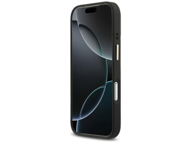 Capa Guess 4G PU com Logo Triangular, Suporte e Câmera MagSafe para iPhone 17 Pro - Preta Capa Guess 4G PU com Logo Triangular, Suporte e Câmera MagSafe para iPhone 17 Pro - Preta