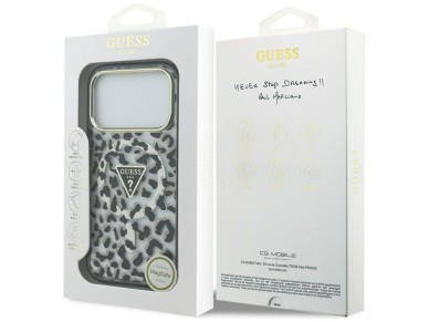 Guess Leopard Glitter MagSafe Case for iPhone 17 Pro - Black Guess Leopard Glitter MagSafe Case for iPhone 17 Pro - Black