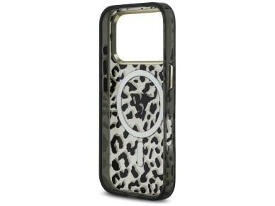 Guess Leopard Glitter MagSafe Case for iPhone 17 Pro - Black Guess Leopard Glitter MagSafe Case for iPhone 17 Pro - Black