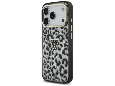 Guess Leopard Glitter MagSafe Case for iPhone 17 Pro - Black Guess Leopard Glitter MagSafe Case for iPhone 17 Pro - Black