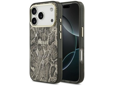 Guess Python Pattern MagSafe Case for iPhone 17 Pro - Brown