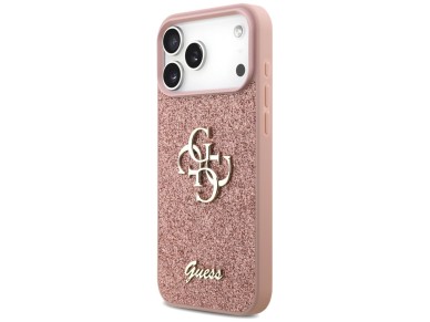 Guess Fixed Glitter Big 4G Case for iPhone 17 Pro Max - Pink Guess Fixed Glitter Big 4G Case for iPhone 17 Pro Max - Pink