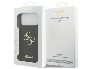Guess Fixed Glitter Big 4G case for iPhone 17 Pro Max - black Guess Fixed Glitter Big 4G case for iPhone 17 Pro Max - black