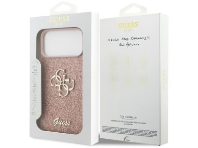 Guess Fixed Glitter Big 4G Case for iPhone 17 Pro Max - Pink Guess Fixed Glitter Big 4G Case for iPhone 17 Pro Max - Pink