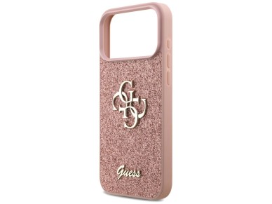 Guess Fixed Glitter Big 4G Case for iPhone 17 Pro Max - Pink Guess Fixed Glitter Big 4G Case for iPhone 17 Pro Max - Pink