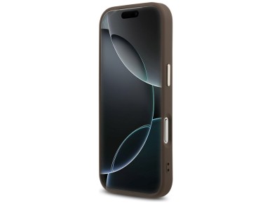 Capa Guess 4G com logotipo triangular e MagSafe para iPhone 17 Pro - Marrom e Dourada Capa Guess 4G com logotipo triangular e MagSafe para iPhone 17 Pro - Marrom e Dourada