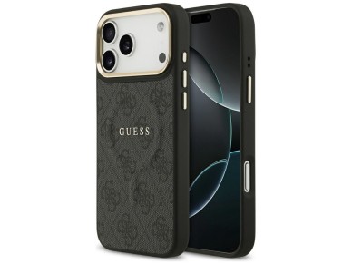 Capa Guess 4G PU Classic Logo MagSafe para iPhone 17 Pro Max - preta Capa Guess 4G PU Classic Logo MagSafe para iPhone 17 Pro Max - preta