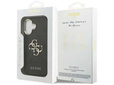 Funda Guess 4G Big 4G Classic Logo para iPhone 17 - Negro y dorado