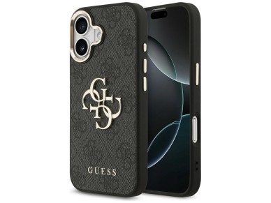Funda Guess 4G Big 4G Classic Logo para iPhone 17 - Negro y dorado