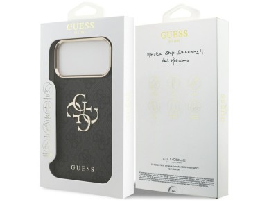 Funda Guess 4G Big 4G Classic Logo para iPhone 17 Pro Max - Negro y dorado Funda Guess 4G Big 4G Classic Logo para iPhone 17 Pro Max - Negro y dorado