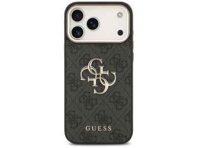 Funda Guess 4G Big 4G Classic Logo para iPhone 17 Pro Max - Negro y dorado Funda Guess 4G Big 4G Classic Logo para iPhone 17 Pro Max - Negro y dorado