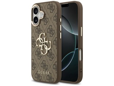 Capa Guess 4G Big 4G Classic Logo para iPhone 17 - Marrom e Dourado Capa Guess 4G Big 4G Classic Logo para iPhone 17 - Marrom e Dourado